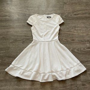 Jodi Kristopher Dress Juniors Size 3 White Short‎ Sleeve Skater A Line Mini